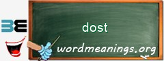 WordMeaning blackboard for dost